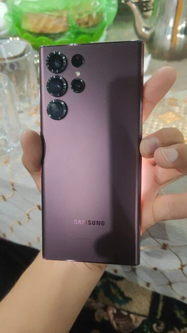 купить телефон samsung note 20 ultra: Samsung Galaxy S22 Ultra, Б/у, 256 ГБ, цвет - Фиолетовый, 1 SIM