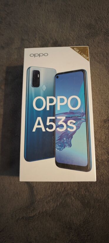 Мобильные телефоны: Oppo A53s, Новый, 128 ГБ, цвет - Голубой, 2 SIM