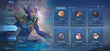 oura ring: Игровой аккаунт Mobile Legends: Bang Bang Основное: - Профиль с — 7