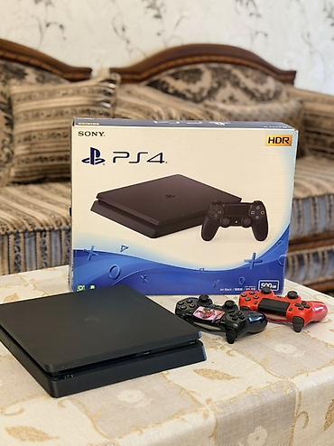 samovar ucuz qiymete: Sony PlayStation 4 Slim oyun konsolu - Model: PS4 Slim, Jet Black - — 1