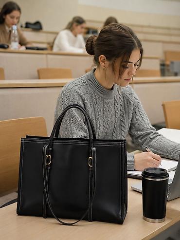 Портфелдер: Сумка Zara в наличии новая! 🖤 Сумка-шоппер (Tote Bag)- Черная — 1