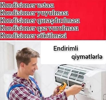 divar peci: Təmir, Split kondisionerlər, Frion vurulması, Zəmanətlə — 1