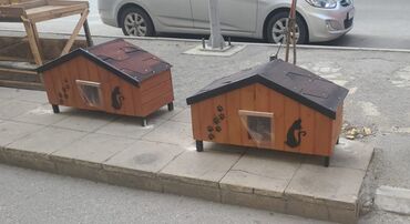 Yuvalar: Məhsul: Açıq havada istifadə üçün taxta pişik evi Təsvir: - Küçə və — 5