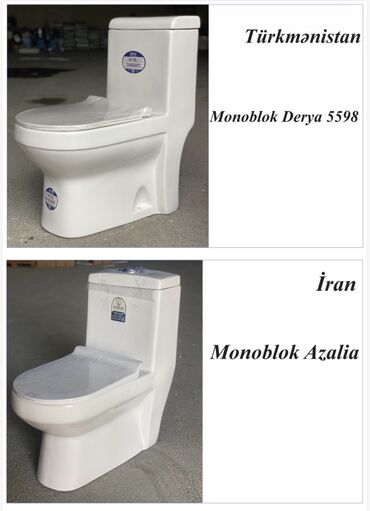 Unitazlar: Monoblok unitazlar – İran istehsalı Model seçimləri: Lira, Matra — 14