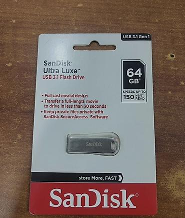 printer usb: SanDisk Ultra Luxe USB Flash Drive – USB 3.1 Gen 1 - Yaddaş həcmi: 64 — 1