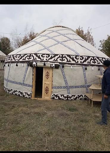Юрты: Юрта с традиционным казахским/кыргызским орнаментом - Каркас — 2