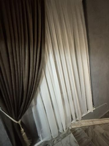 bed sheets: Комплект двухслойных штор, состоящий из плотной портьеры коричневого — 2