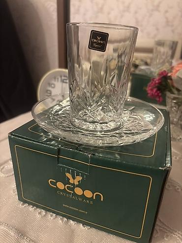 gümüş stəkan: Armudu stəkanlar, rəng - Ağ, Şüşə, 6 ədədli dəst, 200 ml, Türkiyə — 1