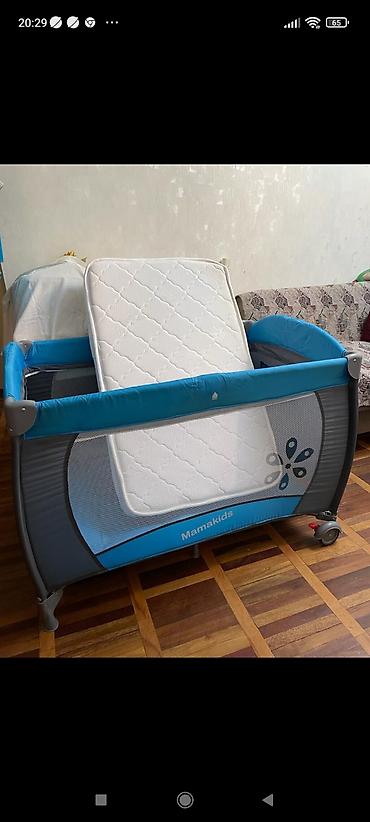bed sheets: Детская кроватка складная .С ортопедическим матрасом 9000сом — 3