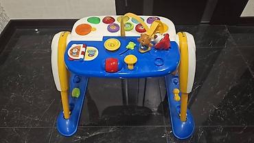 Детские ходунки: Развивающий центр Chicco Baby Steps, выполненный в сине-бело-желтой — 6