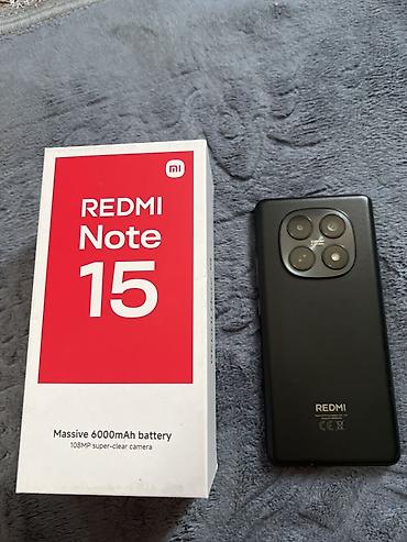 Redmi, Redmi Note 15, Б/у, 256 ГБ, цвет - Черный, 2 SIM
