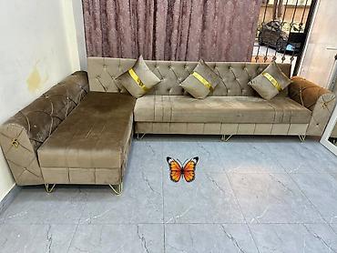 Divanlar: Künc divan – açılan, bazalı model. Ölçü: 3.10 x 1.60 m. Rahat oturuş — 1
