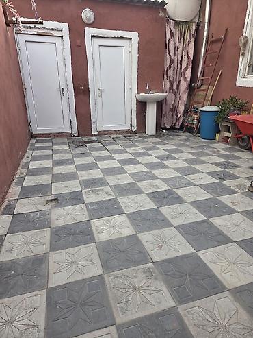 zigda heyet evleri: 2 otaqlı həyət evi - Plan: 2 otaq, mətbəx və sanitar qovşağı (həyətdə — 3