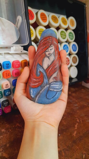 1manat.Daş üzərində rəsim.Draw on the stone