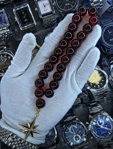 Təsbehlər: Şüşə bəzəkli təsbeh – bir neçə rəng variantı - Material: cilalanmış — 13