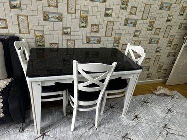 стулья барные: Для кухни, Нераскладной, Прямоугольный стол, 4 стула