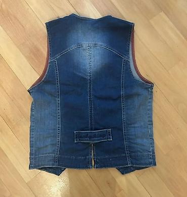 Jiletlər: Cins jilet - Material: klassik mavi denim (cins) - Dizayn: V-vari — 2