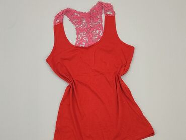 czerwona bluzki z krótkim rękawem: Блуза жіноча, S, стан - Хороший