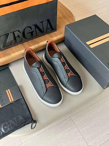 sneaker: Zegna kişi slip-on krossovkaları.Triple Stitch Zəng edib və Vatsapa — 2