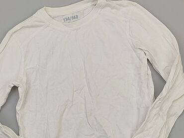 biała prazkowana bluzka: Blouse, 10 years, 134-140 cm, condition - Fair