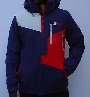 Odeća za skijanje: Ski/snowboard jakna – muški model, trobojna (tamno plava, crvena — 23