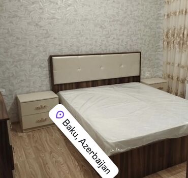 Mebel: Yeni, İkinəfərlik çarpayı, Bazasız, Matras ilə