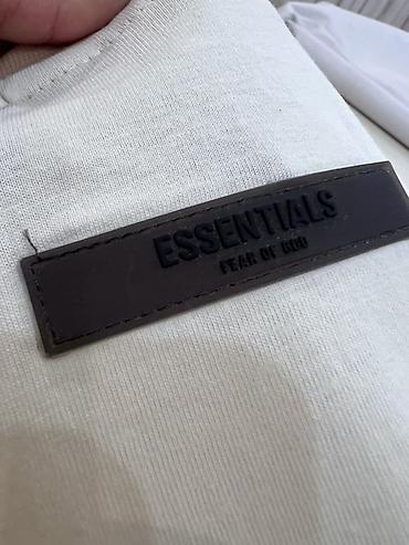 футболка hba: Мужские футболки ESSENTIALS Fear of God Доступен только в XXL размере — 5