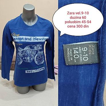 bogner kape: Zara Kids majica dugih rukava za dečake, plava, sa printom motora i — 1