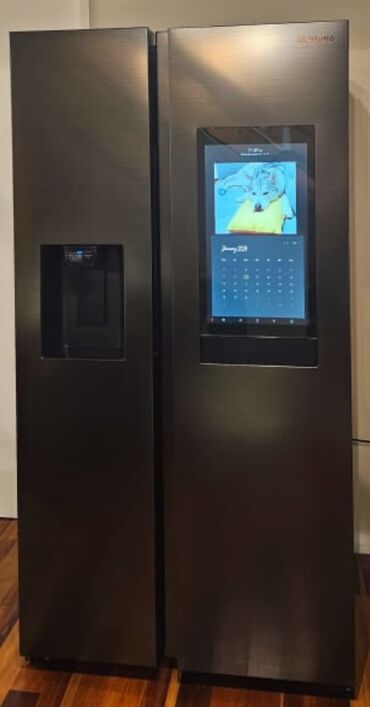 Refrigerators: Three Chambered Samsung, color - Black, New