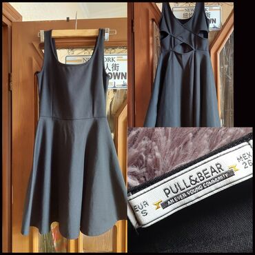 Dəstlər, kostyumlar: Qadın geyim dəsti – 4 paltar 1) Pull&Bear qara, skater kəsimli
