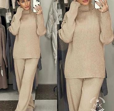 Kompleti: Ženski pleteni komplet – rolka i pantalone - Dvodijelni komplet od — 2