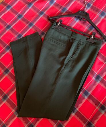 женские кофты с открытой спиной: Брюки Zara, S (EU 36), цвет - Зеленый