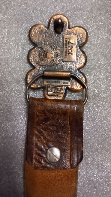 Ремни и пояса: Ремень, Другой бренд, Материал: Натуральная кожа, Мужские, Б/у — 9