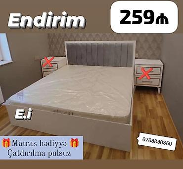 taxt kravat: Yeni, İkinəfərlik çarpayı, Matras ilə — 3