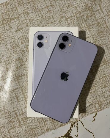 Apple iPhone: IPhone 11, 64 GB, Deep Purple, Zəmanət, Face ID, Sənədlərlə