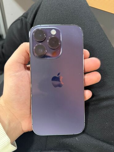 Apple iPhone: IPhone 14 Pro, 256 GB, Deep Purple, Simsiz şarj, Face ID