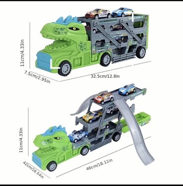 dinozavr konstruktorları: Новая машинка динозавр,в комплекте 6 маленьких,можно запустить машинки