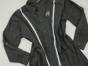 czarne koronkowe bluzki z długim rękawem: Shirt, 2XL (EU 44), condition - Good