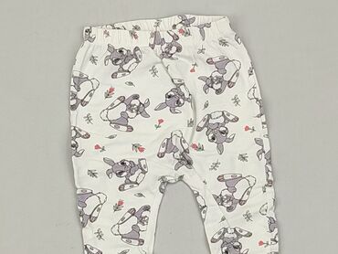 białe spodnie legginsy: Legginsy, Disney, 0-3 m, stan - Dobry