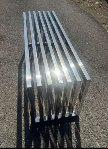 стол сервировочный: Скамейка Металл, Без спинки, Без крыши