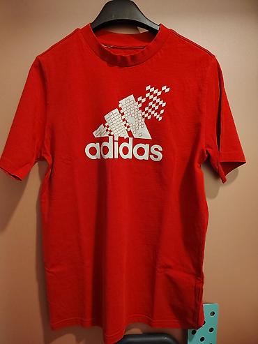 kappa m: Adidas majica kratkih rukava – crvena - Model: klasičan T‑shirt — 10