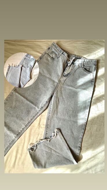 джинсы кюлоты: Прямые