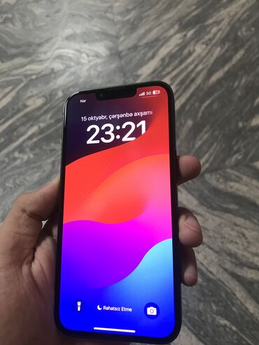 iphone x11: IPhone 13, 128 GB, Midnight, Face ID, Sənədlərlə