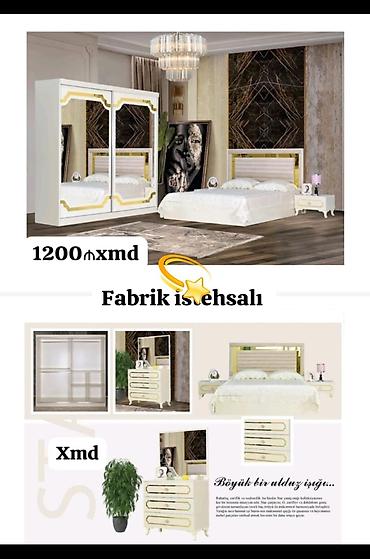 Ev üçün mebel: Yataq otağı dəsti – Fabrik istehsalı Dəst tərkibi: - Sürgülü qapılı — 1