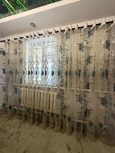 молочный: Ажурные тюлевые шторы с богатой вышивкой - Полотно: прозрачный тюль с — 1