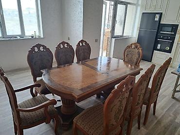 parket topdan satis: Qonaq otağı üçün, İşlənmiş, Açılan, Oval masa, 8 stul — 3