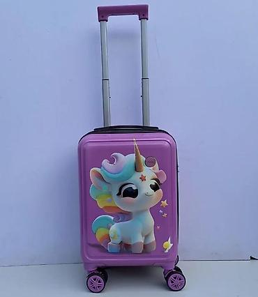 Rančevi, torbe i koferi: Dečji kofer na točkiće – jednorog motiv - Tvrdi kofer kabinske — 1