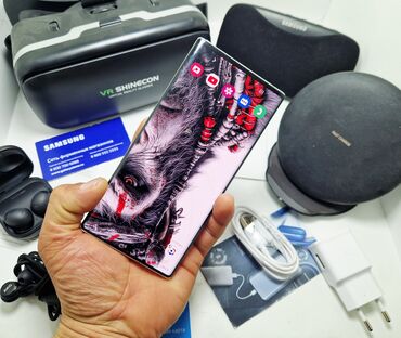 Samsung: Samsung Note 10, Б/у, 512 ГБ, цвет - Серебристый, В рассрочку, eSIM, 2 SIM, 1 SIM — 16