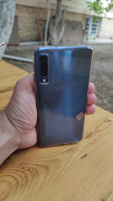 samsung s8 islenmis qiymeti: Samsung A7, 64 GB, rəng - Mavi, Sensor, Barmaq izi, İki sim kartlı