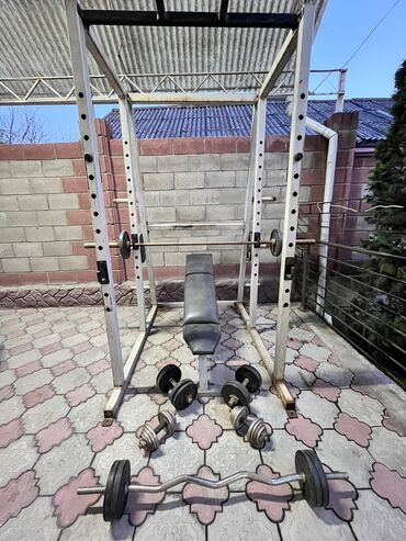 советские блины: Качалка готовая Силовая рама для приседа и жима лежа разборная с